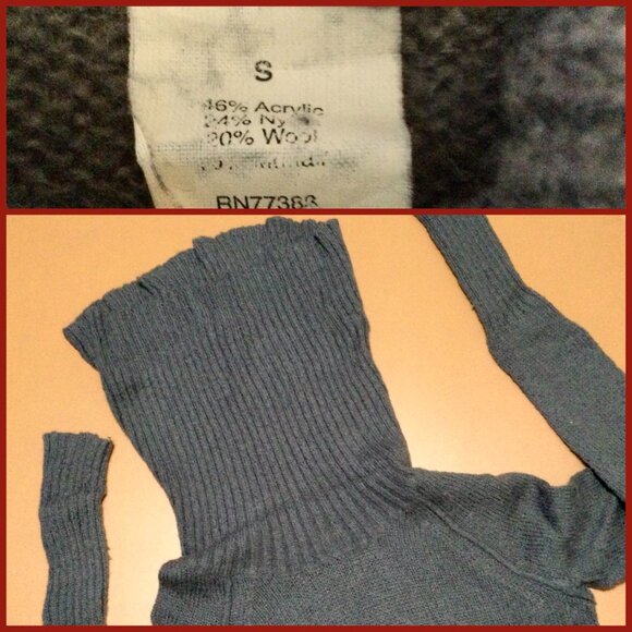 Cowl Neck Sweater, sz S - Picture 3 of 7